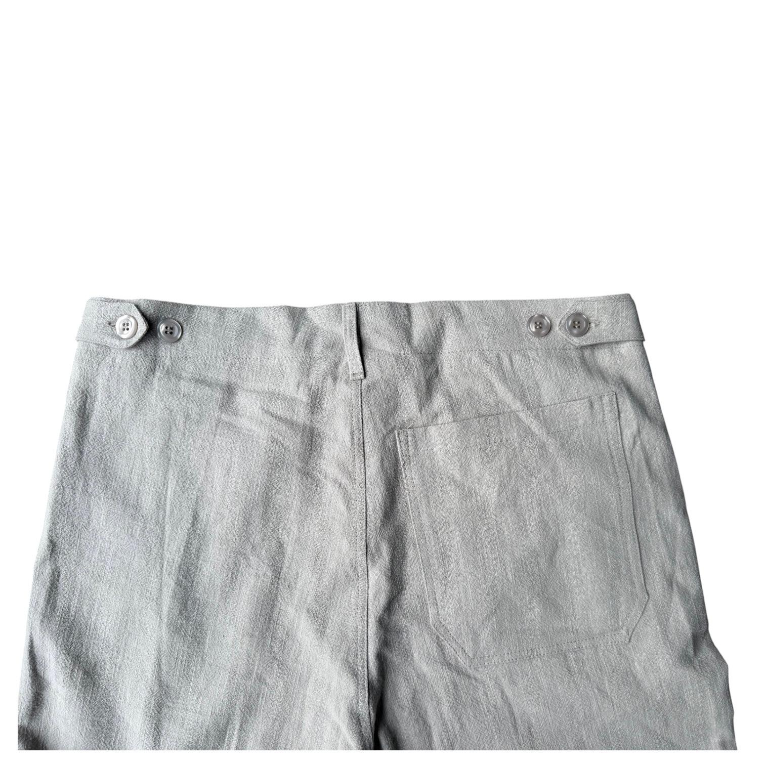Stone wash linen trouser